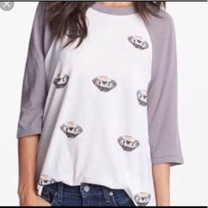 WILDFOX diamond baseball tee